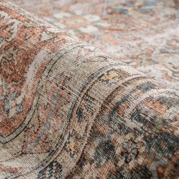 Medallion print traditional area rug