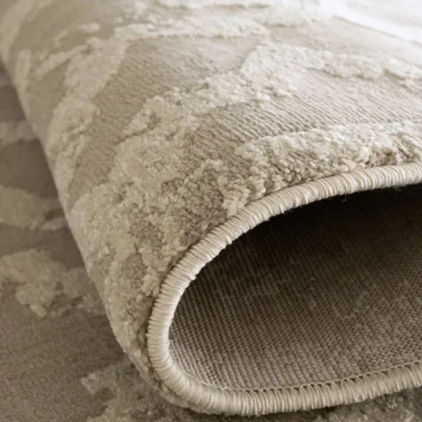 Decorative Trellis Pattern Beige Ivory Rug For Home