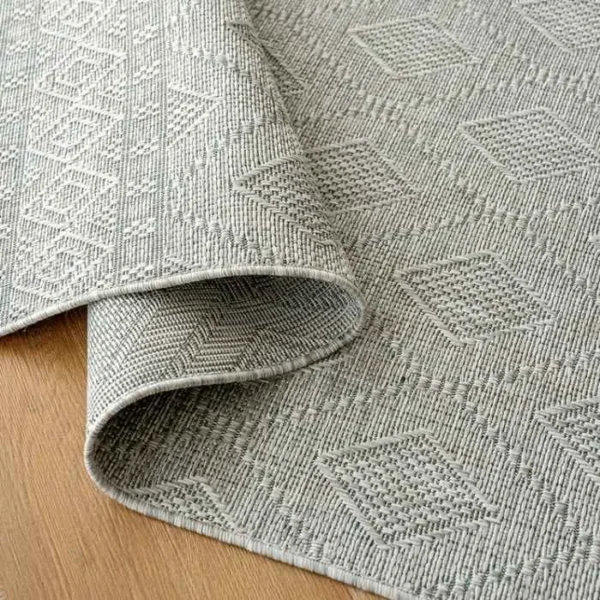 Grey Diamond Ornate Rug