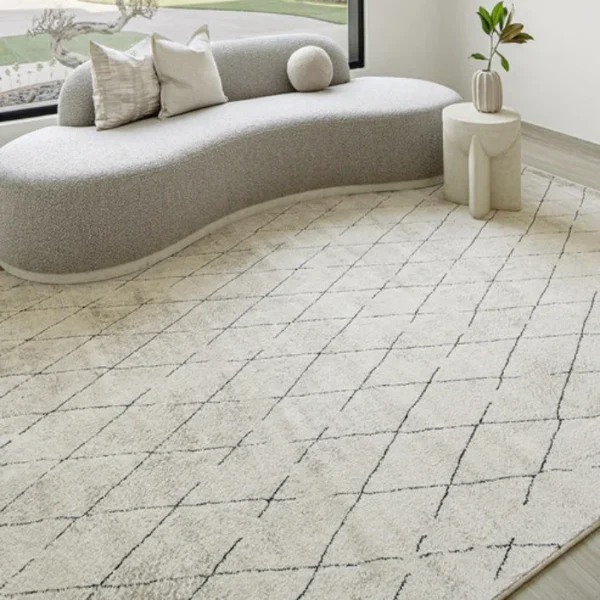 Berber style rug with tribal diamonds
