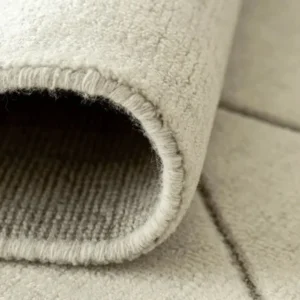 Diamonds in Squares Narrow Lines Round Rug image 1