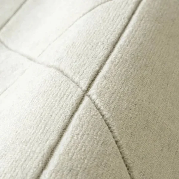 Diamonds in Squares Narrow Lines Round Rug image 3
