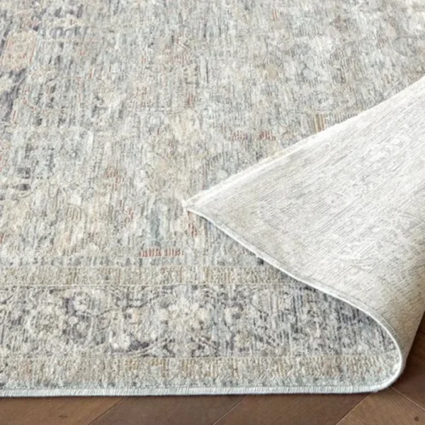 Distressed Blue Grey Traditional Runner Rug - Image 2