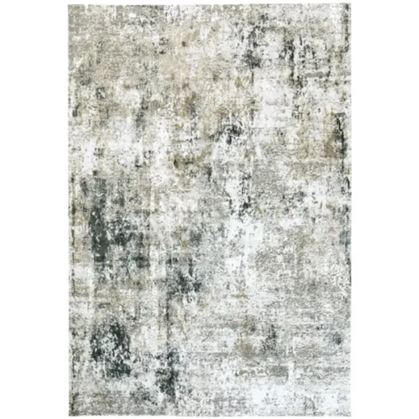 Distressed Pattern Rug Grey