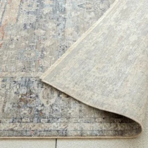 Distressed Rustic Beige Runner Rug image 1