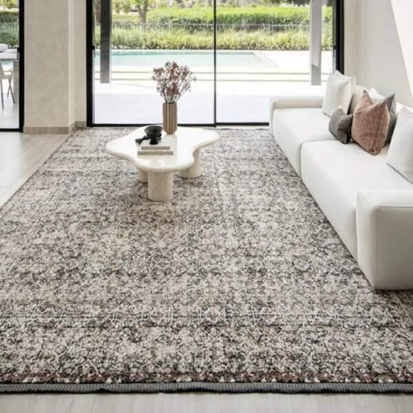 Faded vintage design traditional rug