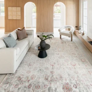 Durable distressed boho rug