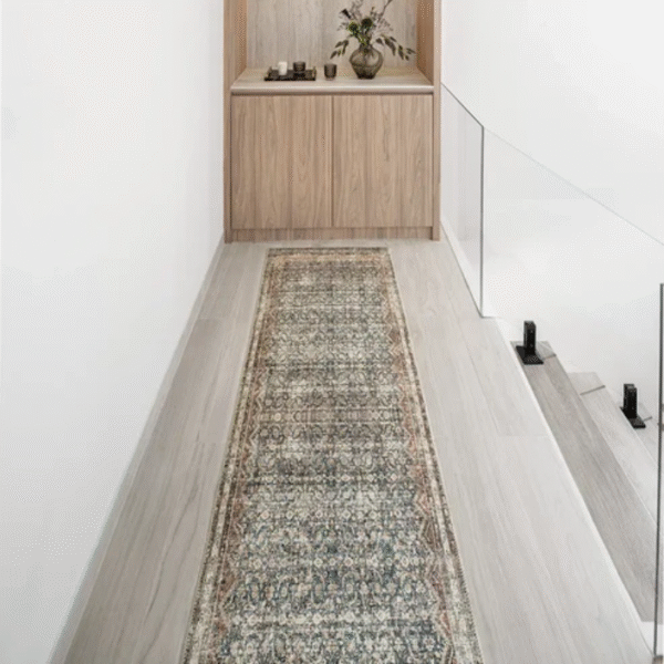 Rug edge showing blend of styles