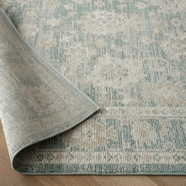 Traditional floral motif rug design