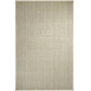 Light grey modern 3D rug