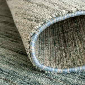 Ombre rug adding depth to bedroom décor