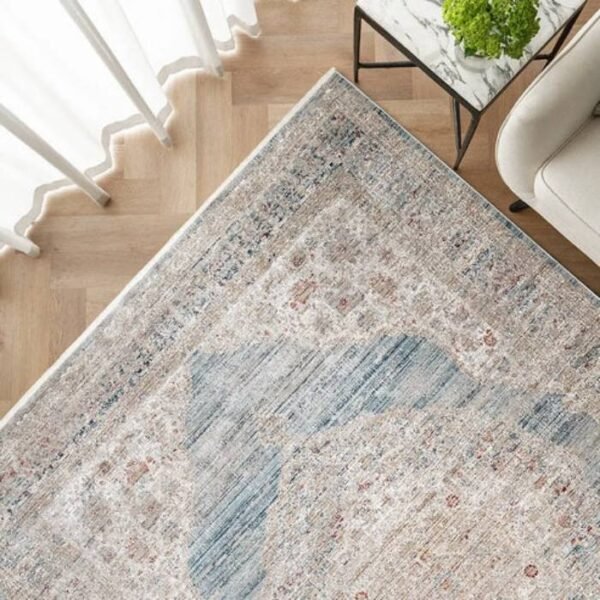 Pale blue oriental rug design