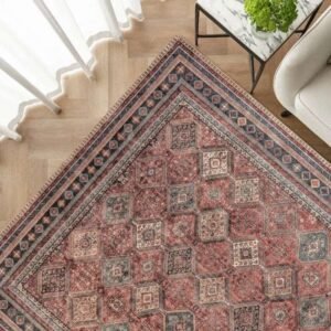 Rug placed in vintage sitting room