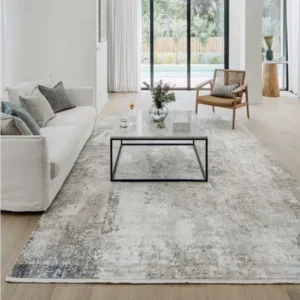 Blurred abstract rug in neutral tones