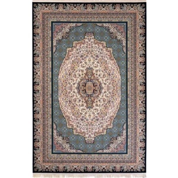 Heritage rug with faded medallion print