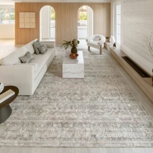 Faded rustic beige texture rug