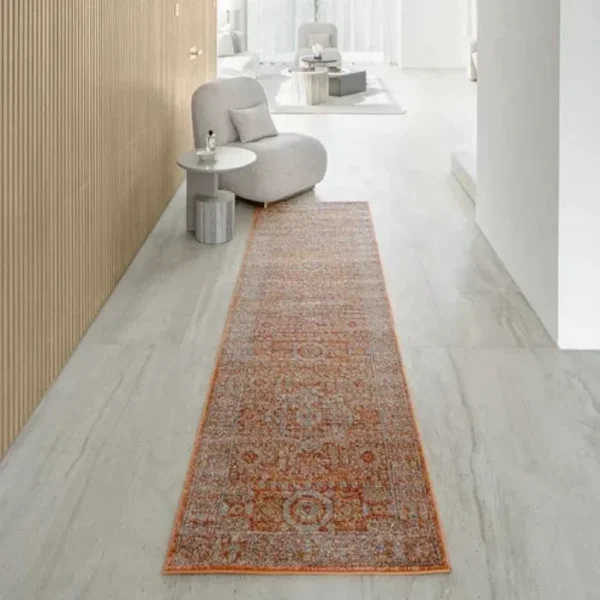 Faded Traditional Medallion Runner Rugs