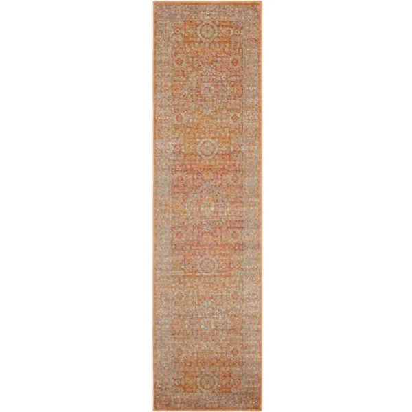 Faded Traditional Medallion Runner Rugs image 2