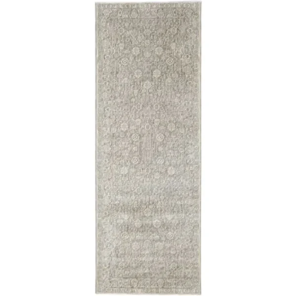 Faded Traditional Patterned Beige Runner Rug - Image 3
