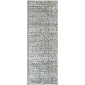 Faded Traditional Patterned Cream and Gold Runner Rug - Image 3
