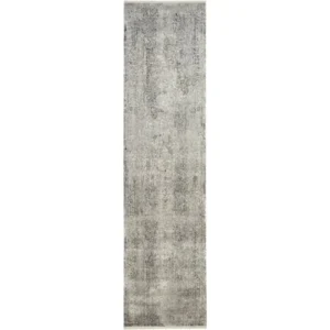 Faded Traditional Patterned Grey Runner Rugs image 2