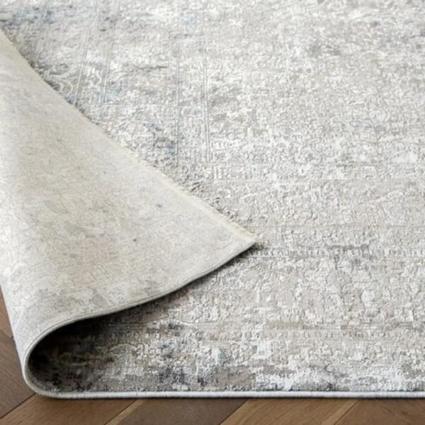 Faded Traditional Patterned Grey Runner Rugs - Image 3
