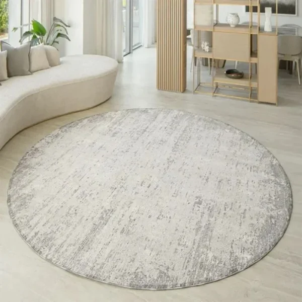 Faded Traditional Patterned Round Rugs