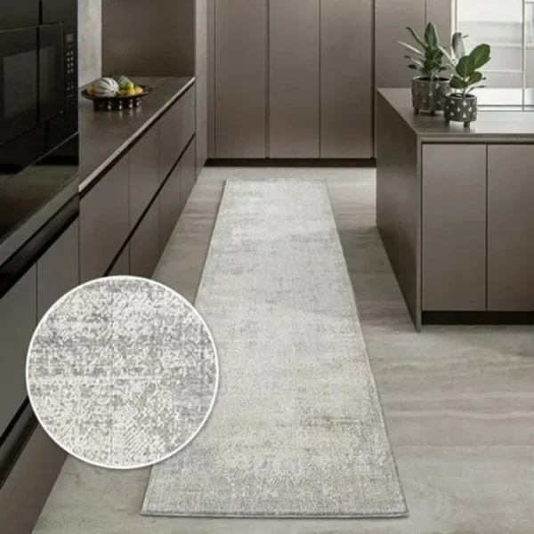 Faded Traditional Patterned Runner Rug