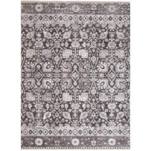 Shaded tribal rug in warm grey palette