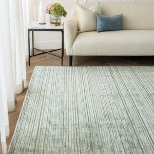 Contemporary rug with fine stripe texture