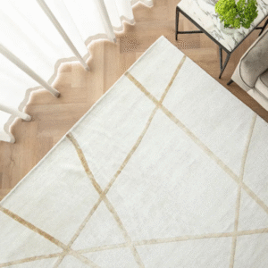 Close-up of gold line details