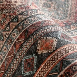 Folded diamond rug with border design