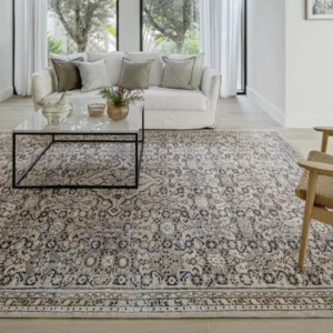 Folded Vintage Diamond Rug showing thickness