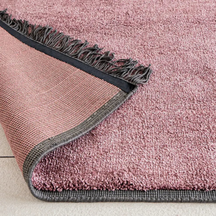 Fringe detailed rug in living room