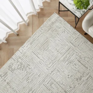Geometric Square Rectangular Rug
