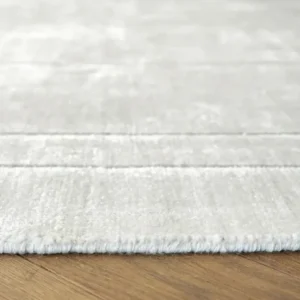 Geometric Textured White Runner Rugs image 4