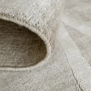 Grey Crossed Lines Round Rug image 1