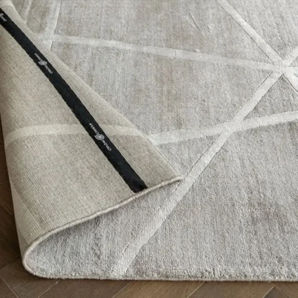 Grey Crossed Lines Runner Rug image 1