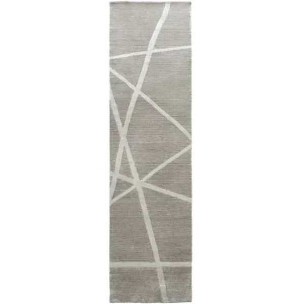 Grey Crossed Lines Runner Rug - Image 3