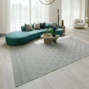 Diamond Pattern Rug in Grey