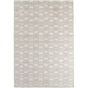 Grey Grid Patterned Rugs image 5