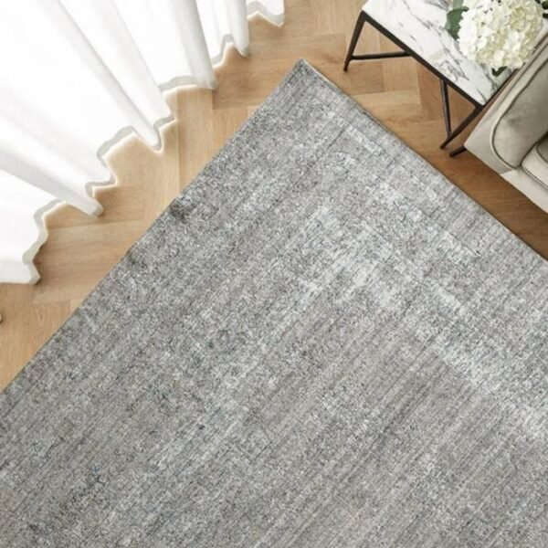 Abstract rug styled in modern interior