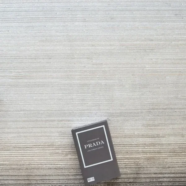 Neutral grey rug with narrow stripe effect