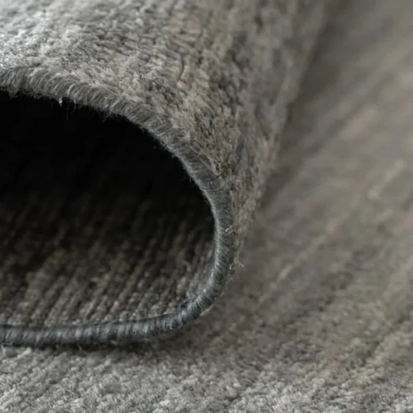 Grey Textured Surface Round Rugs image 2