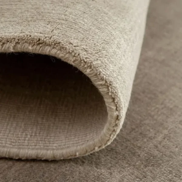 Grey and Beige Solid Shaded Ombré Designed Round Rug image 1