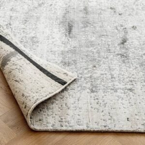 Rug with abstract grey rustic pattern