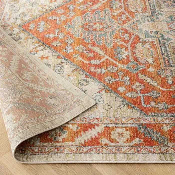 Hexagon Medallion Patterned Round Rug image 1