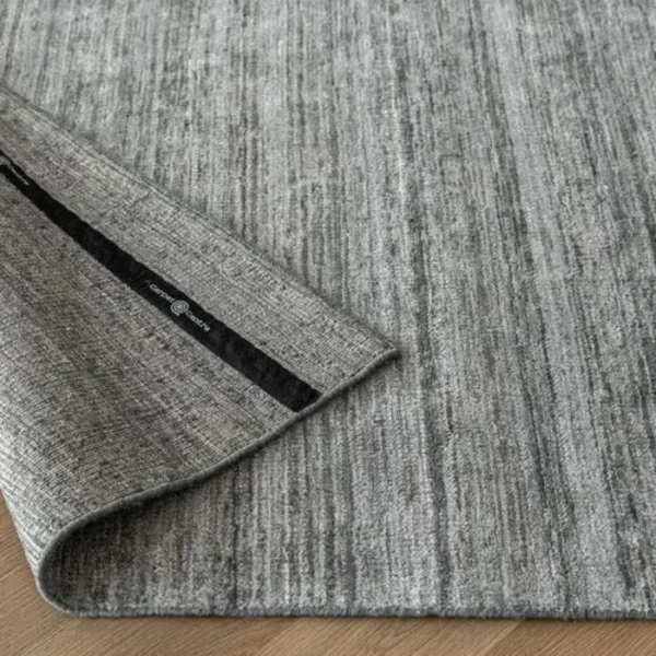 Highly Textured Surface Beige and Grey Runner Rug image 1