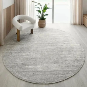 Highly Textured Surface Round Rugs