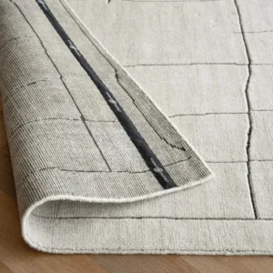 Irregular Line-drawn Patterned Rug close-up texture